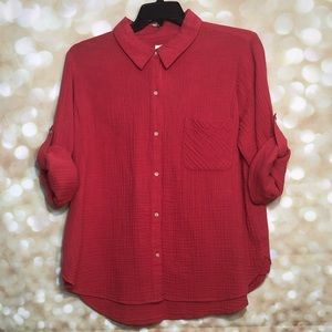 westbound WAFLE BUTTON SHIRT.